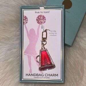 True to Form Cheerleading Red Handbag Charm/Key Chain NIB